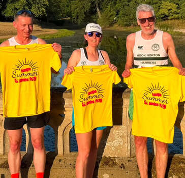 This photo is of three runners from Hook Norton Harriers